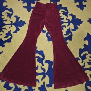 Judith March -  Maroon Flared Corduroy Pants//